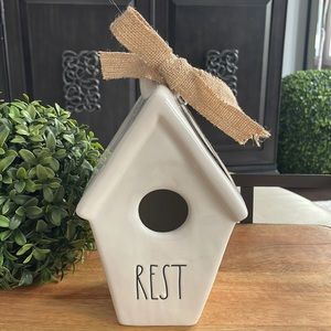 Rae Dunn Slant Roof REST Birdhouse